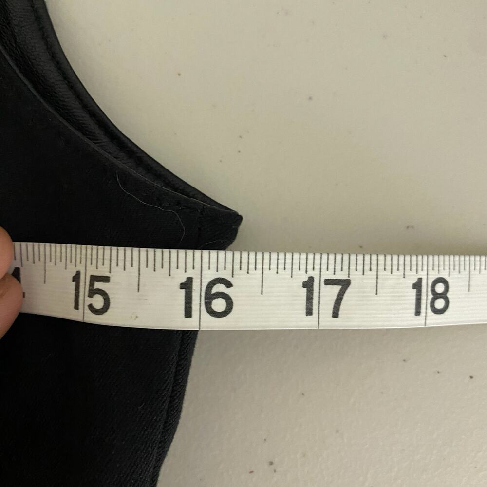 Banana Republic Black Sheath Midi Dress V-Neck Sleeveless - Picture 11 of 14